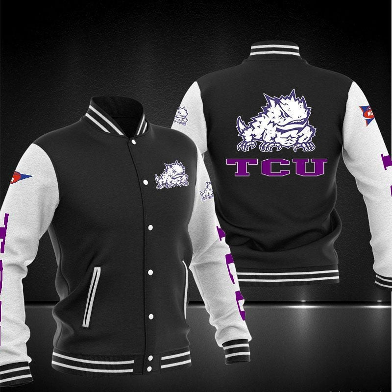 tcu horned frogs ncaa baseball varsity jacket baseball jacket all over print ciezy