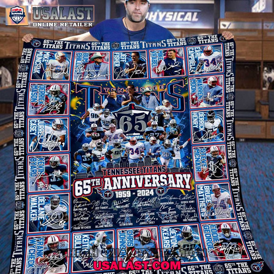 tennessee titans 65th anniversary 1959 2024 special quilt blanket 1 Z7Zj7