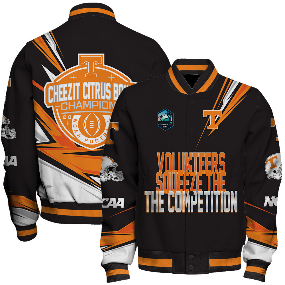 tennessee volunteers 2024 citrus bowl ncaa volunteers squeeze the competition baseball varsity jacket baseball jacket all over print jd0q8