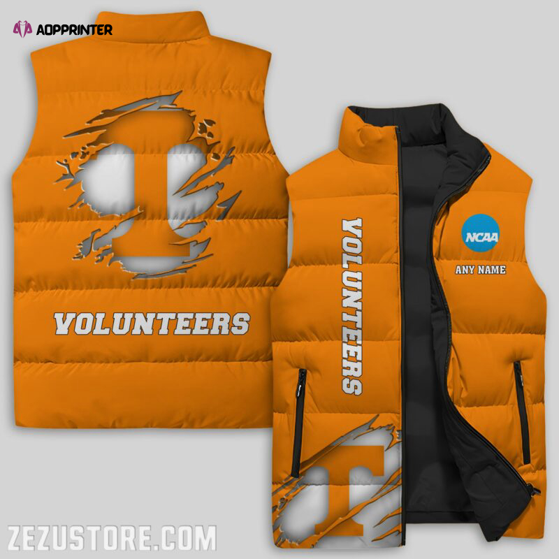 tennessee volunteers ncaa sleeveless puffer jacket custom for fans gifts