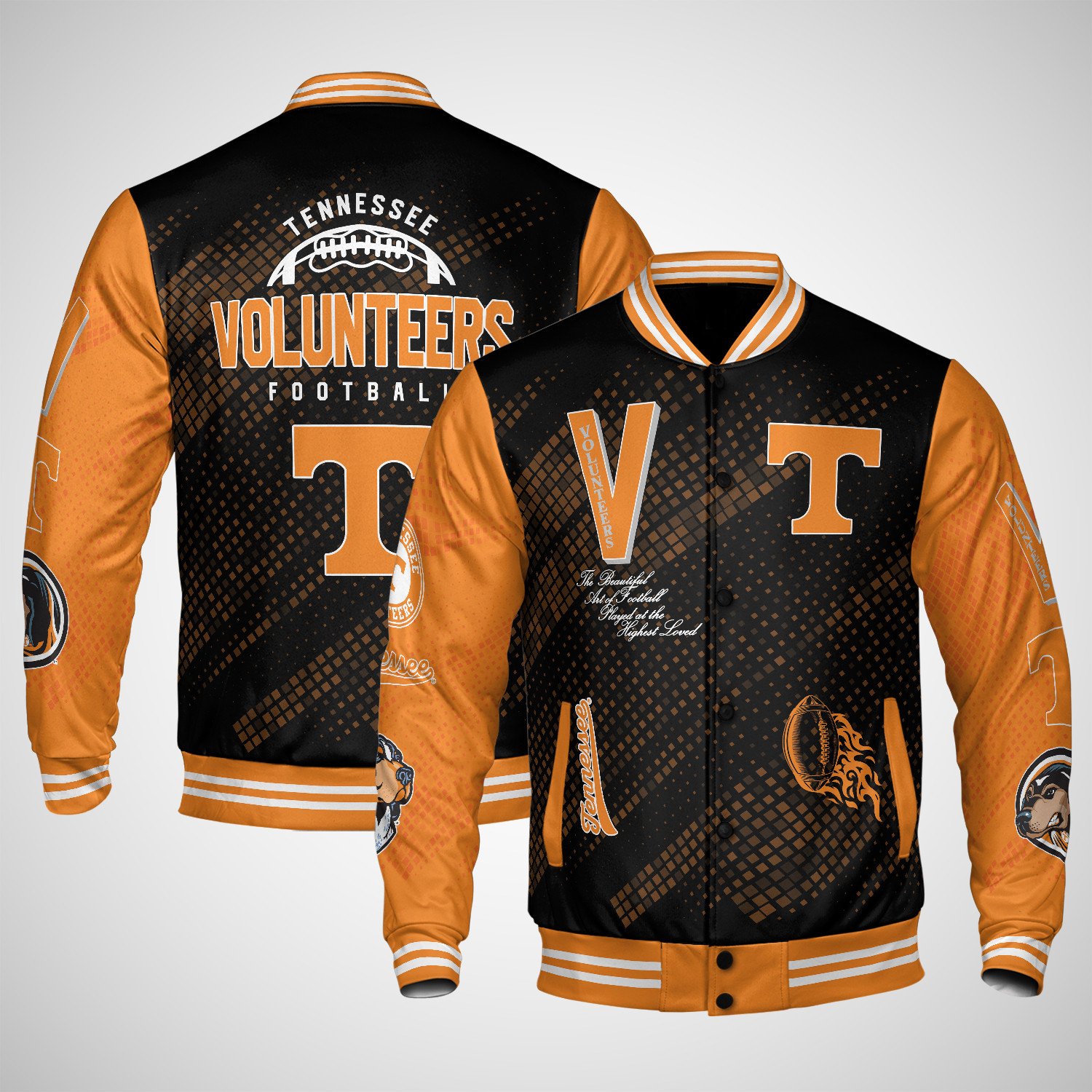 tennessee volunteers varsity jacket baseball jacket all over print wf hlmha