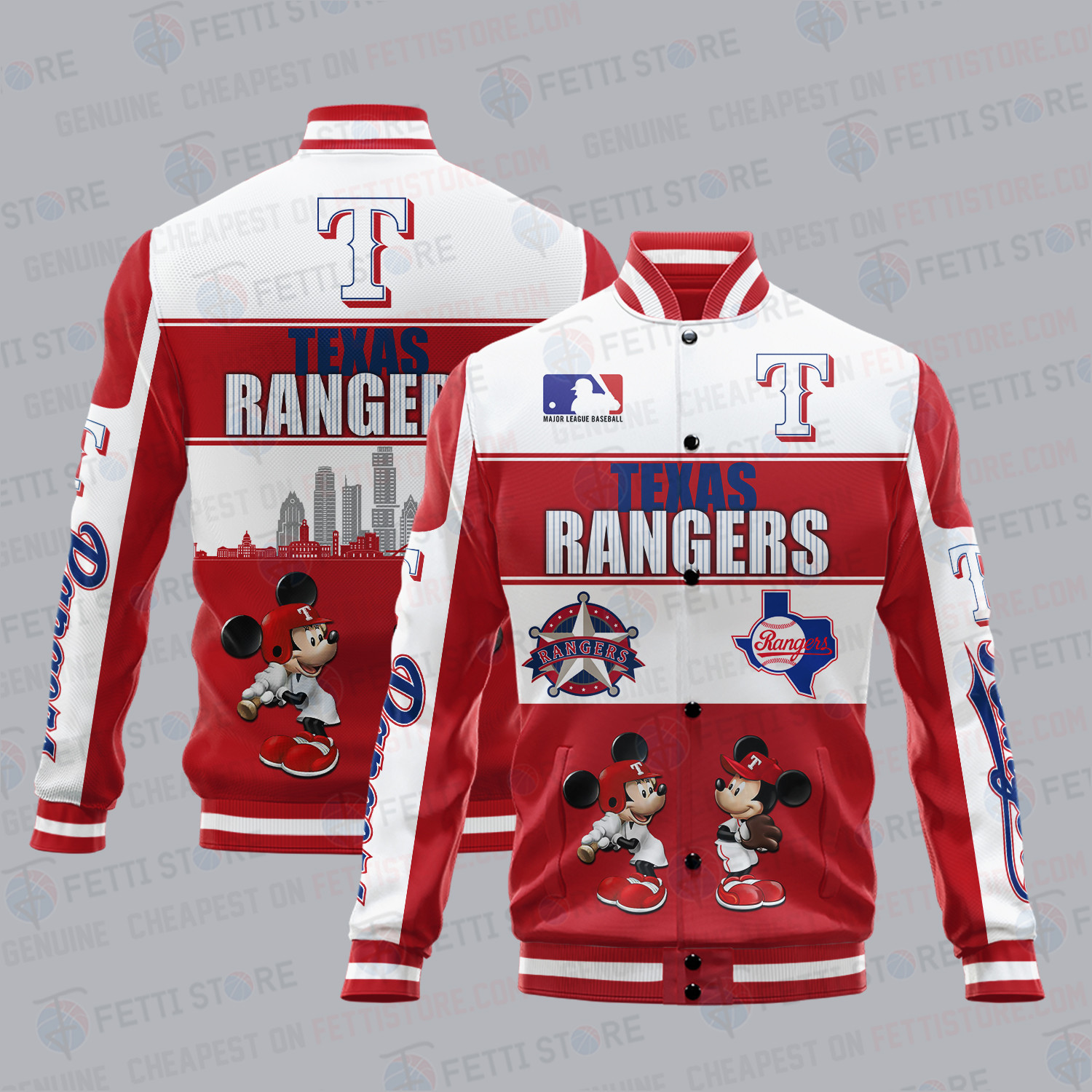 texas rangers city and logo pattern print baseball varsity jacket baseball jacket all over print jh9kx