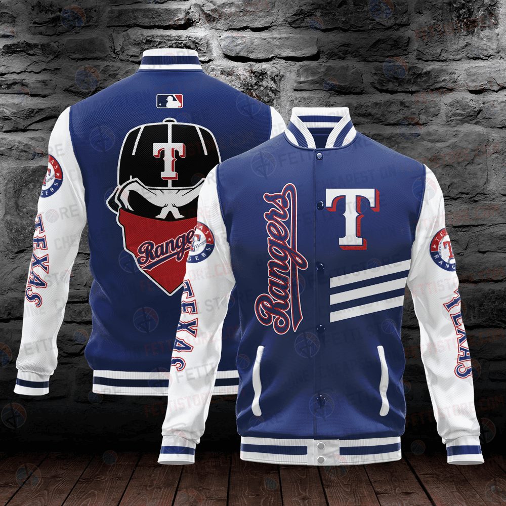 texas rangers mlb baseball varsity jacket baseball jacket all over print l93ow