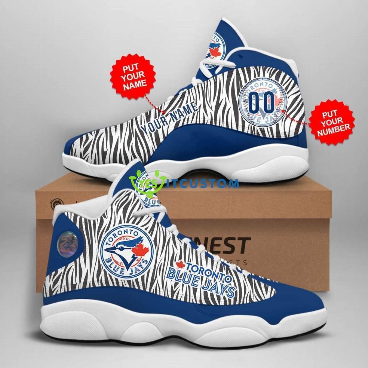 toronto blue football team cutsom name and number air jordan 13