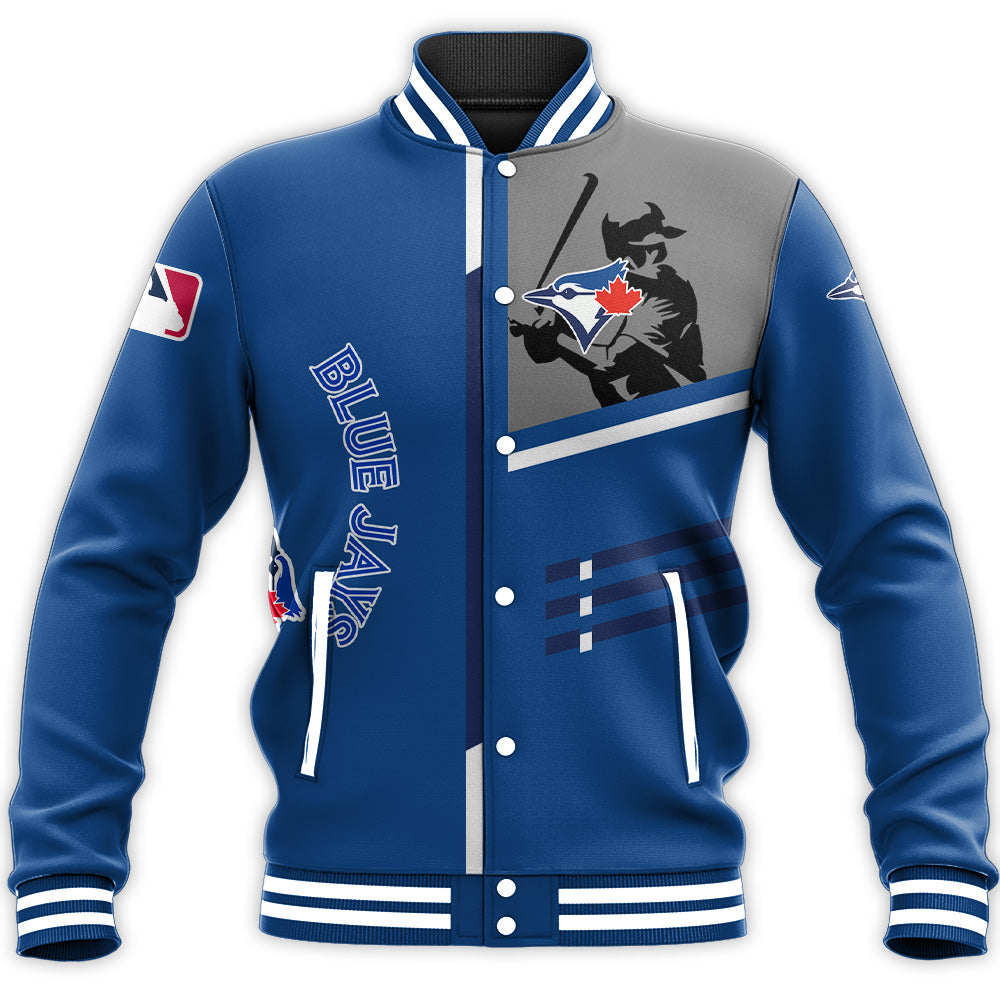 toronto blue jays baseball jacket button up zipper hooded all over print personalized baseball for fan mlb v42xq