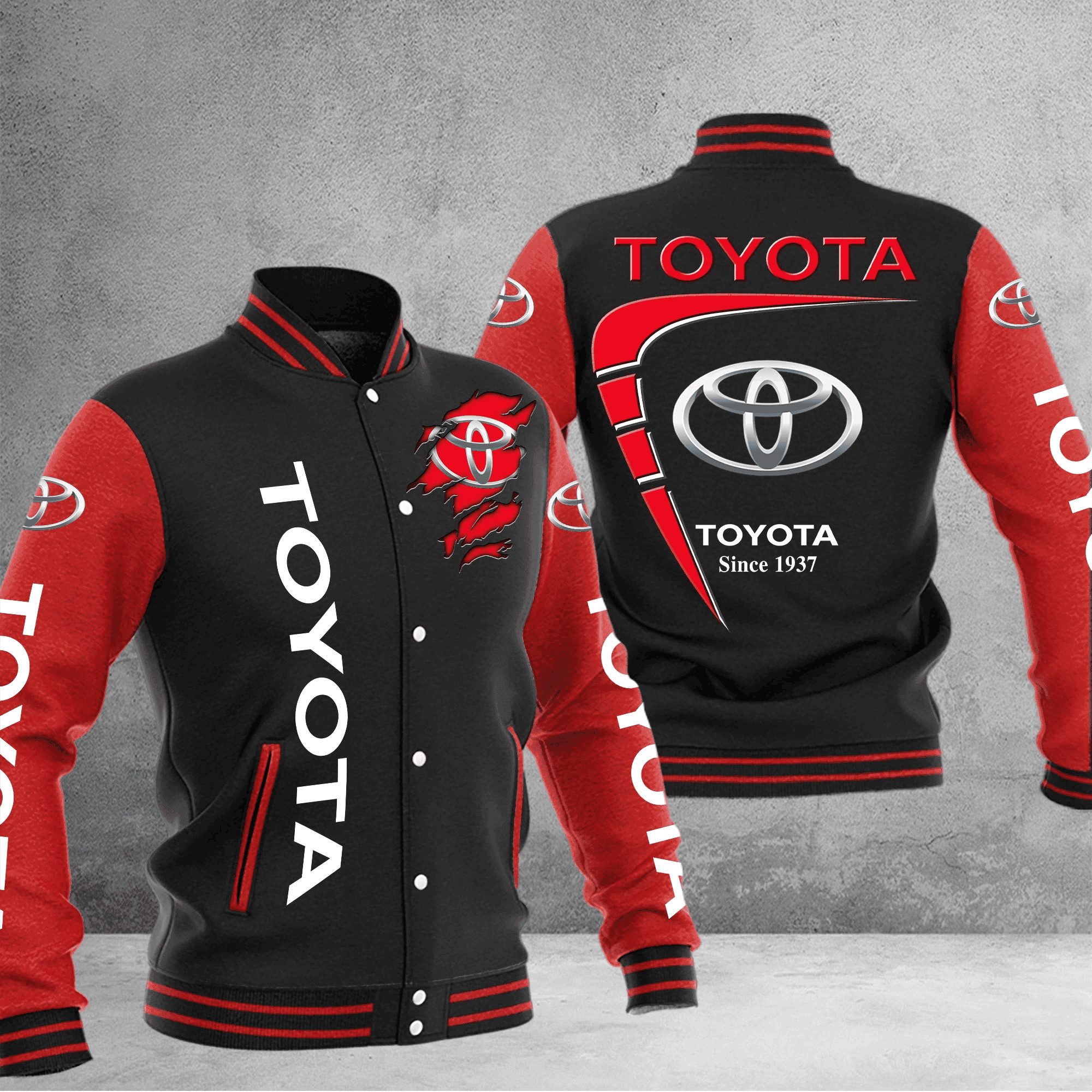 toyota baseball varsity jacket baseball jacket all over print wm74b