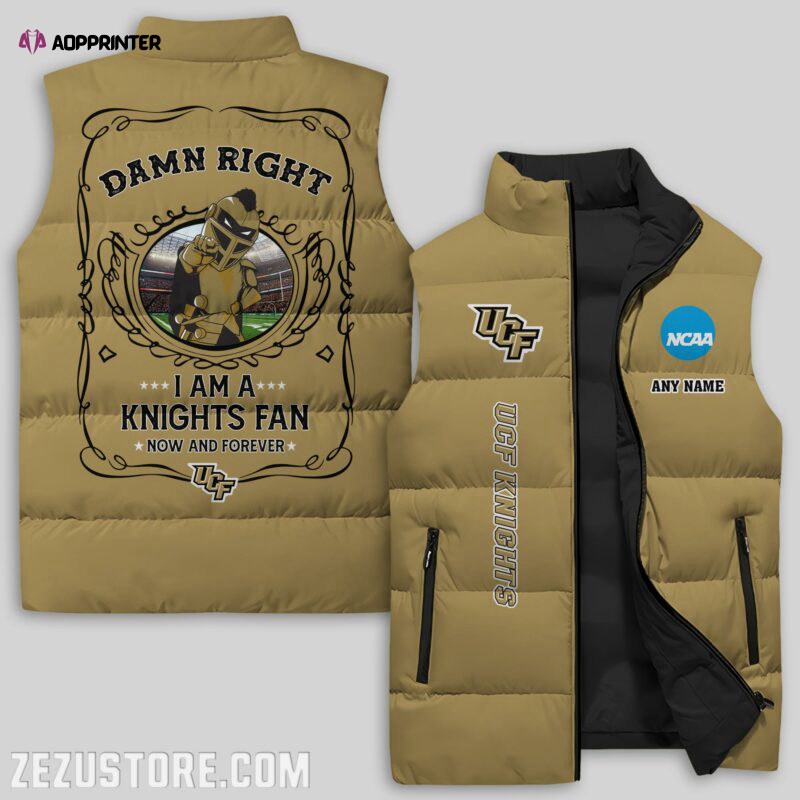 ucf knights ncaa sleeveless puffer jacket custom for fans gifts 3