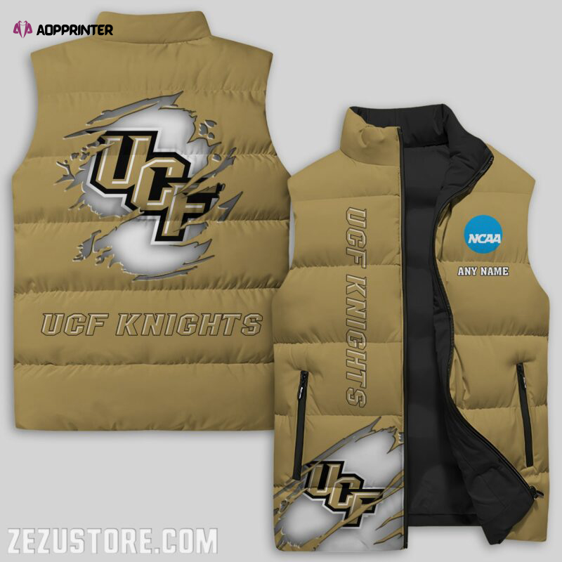 ucf knights ncaa sleeveless puffer jacket custom for fans spj2131