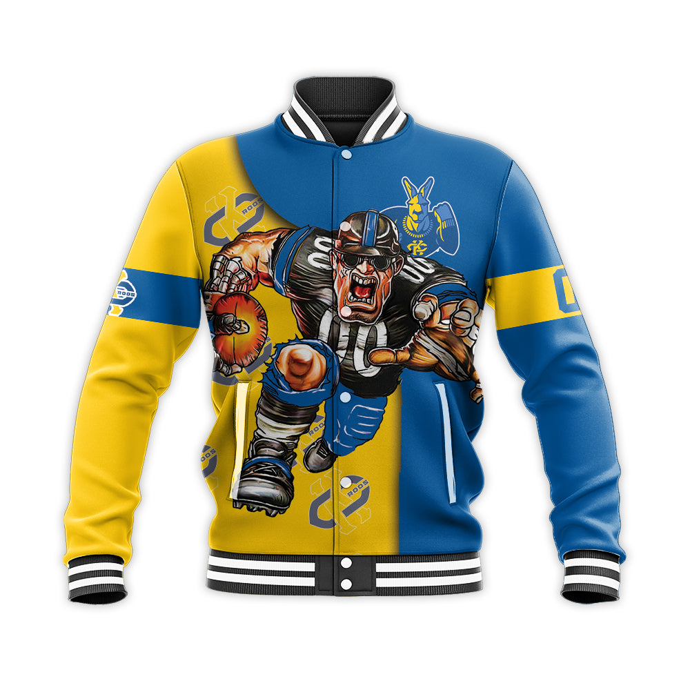 umkc kangaroos baseball jacket button up zipper hooded all over print football go on gift for fans ncaa oevg1