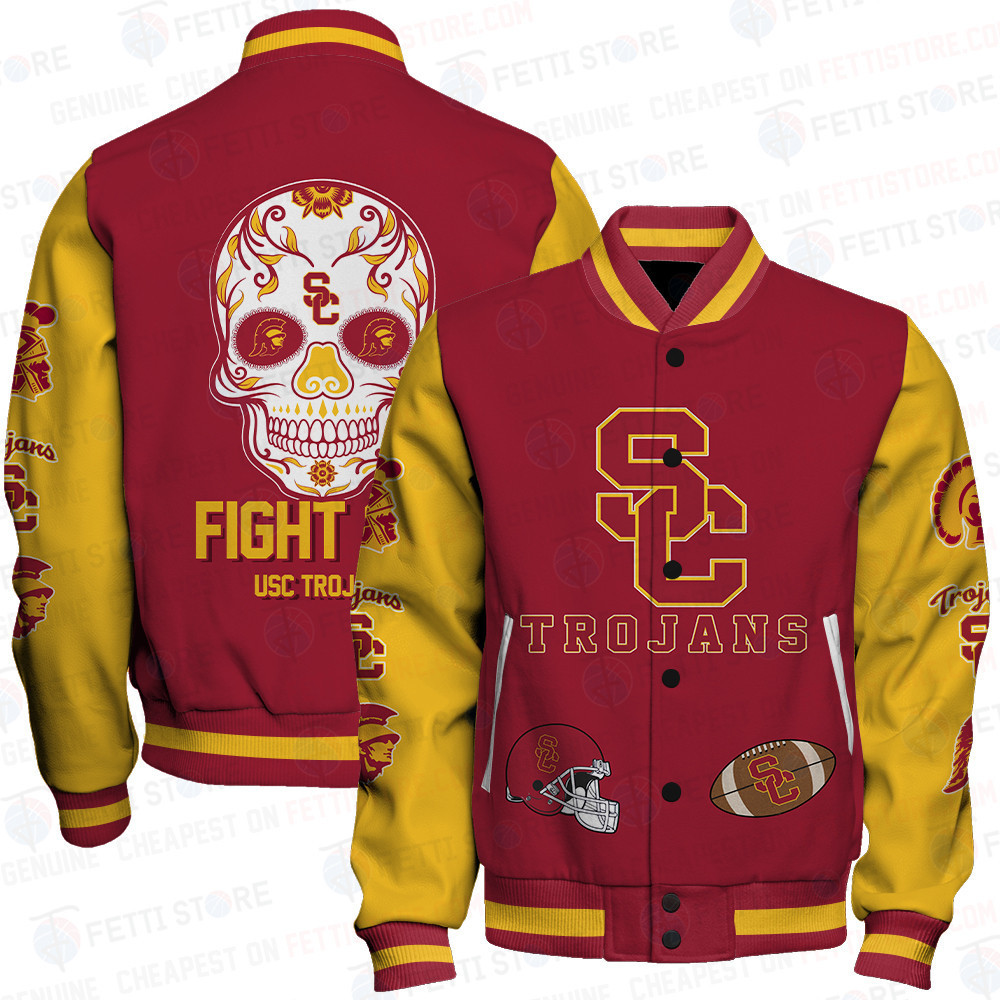 usc trojans ncaa football baseball varsity jacket baseball jacket all over print stm 07fhr