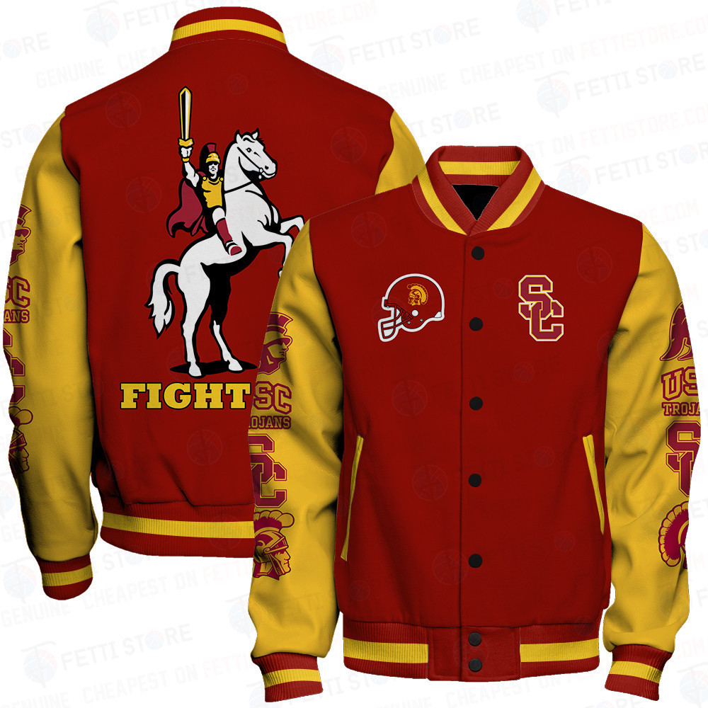 usc trojans ncaa football baseball varsity jacket baseball jacket all over print stm kwb6c