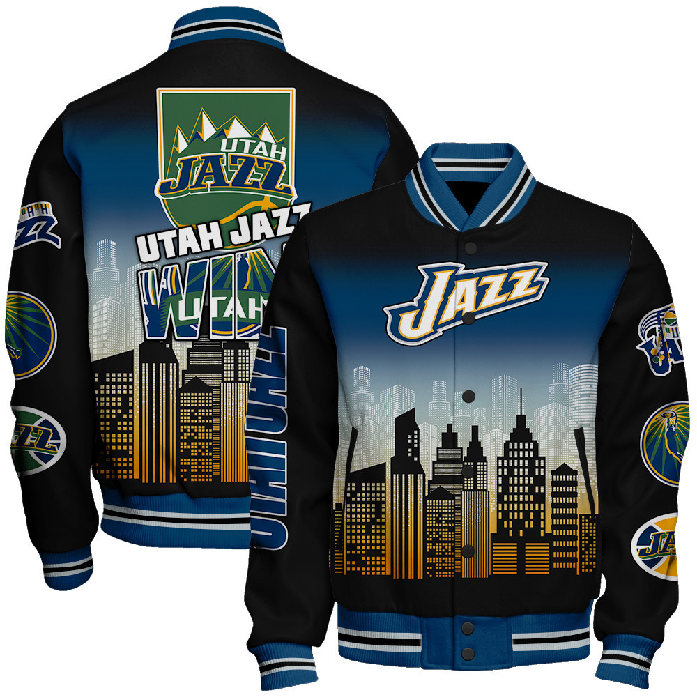 utah jazz nba baseball varsity jacket baseball jacket all over print stm v16 irmls