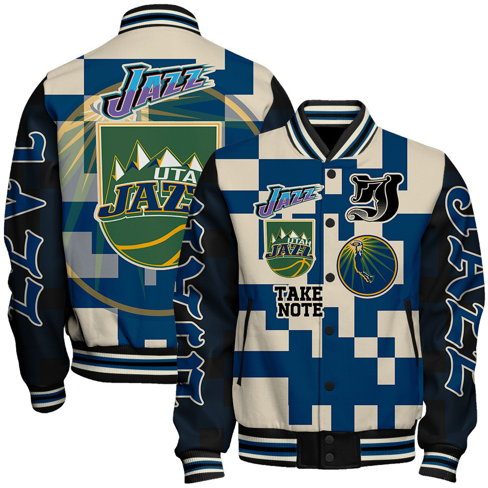 utah jazz nba baseball varsity jacket baseball jacket all over print stm v22 h4fal