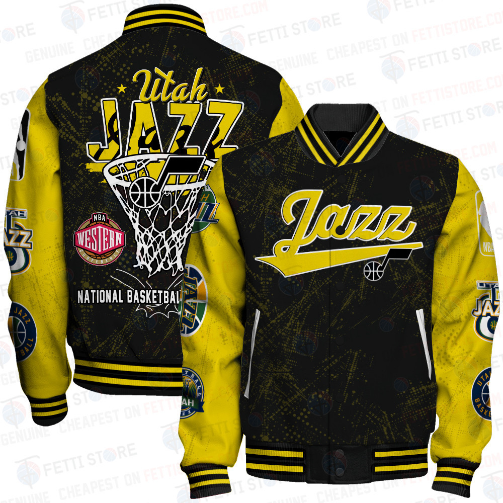 utah jazz nba logo baseball varsity jacket baseball jacket all over print sfat v20 kixrq