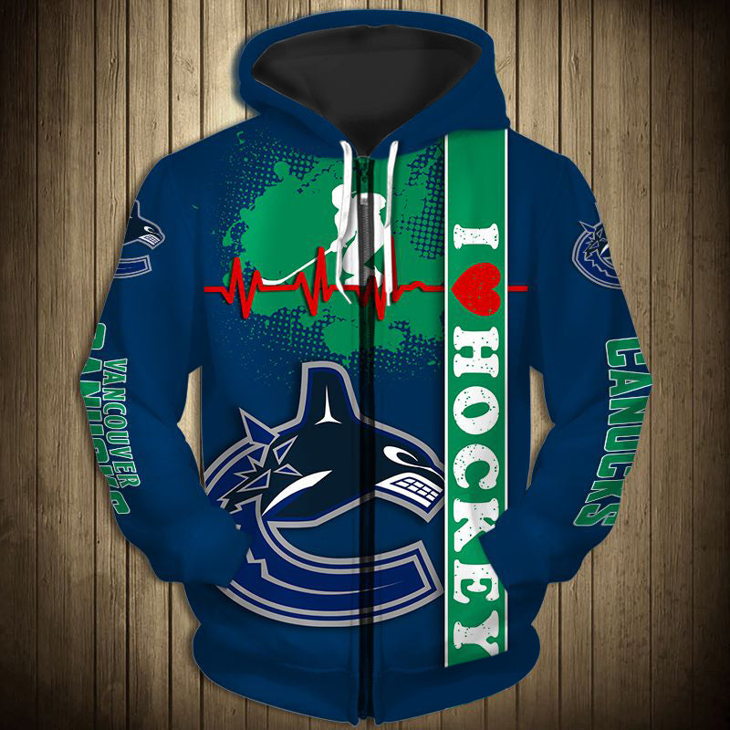 vancouver canucks zip up hoodie heart beats nhl for men and women 2278 n6mq5