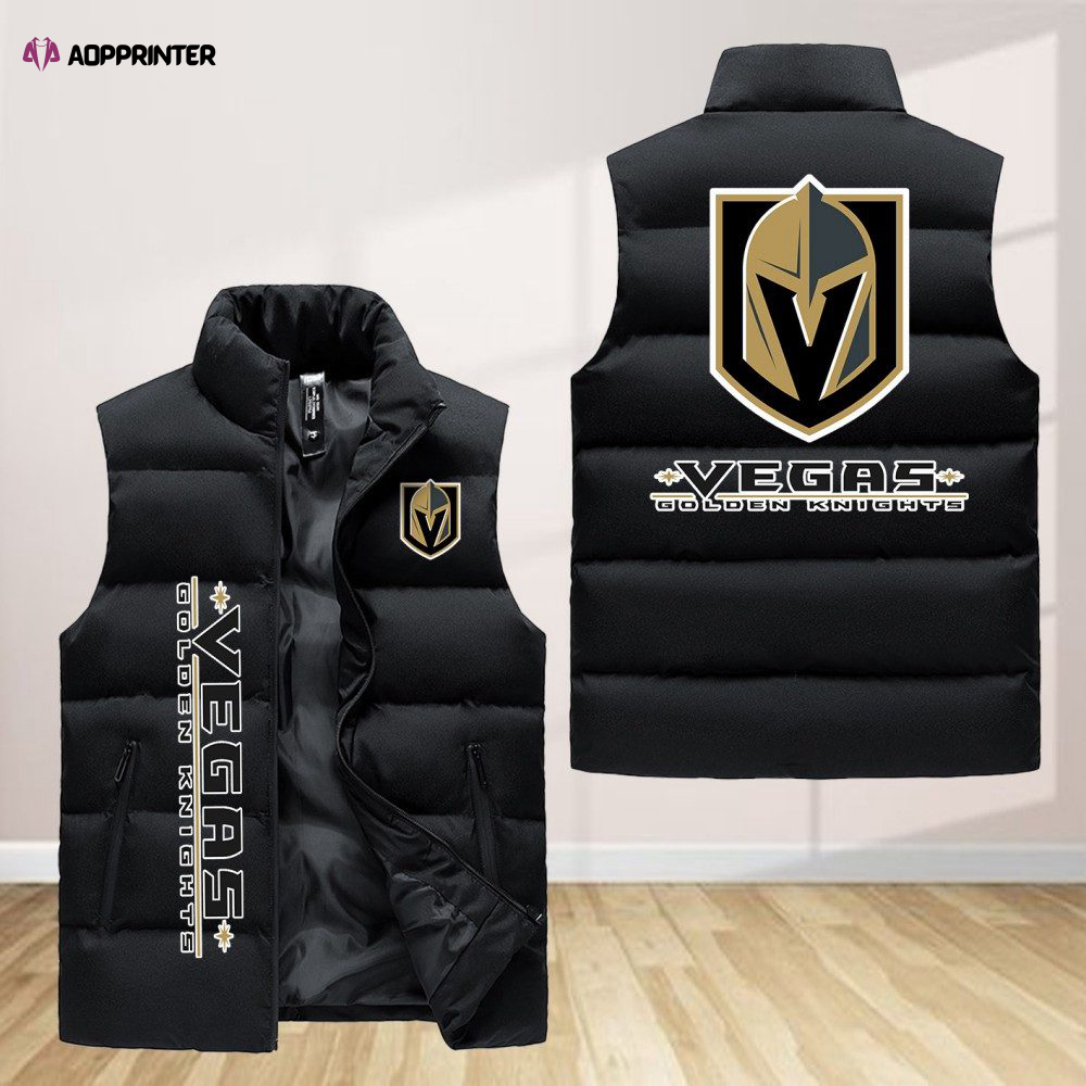 vegas golden knights sleeveless puffer jacket custom for fans gifts