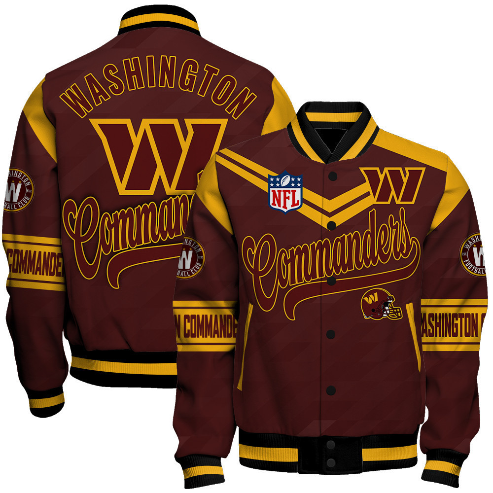 washington commanders american football league pattern baseball varsity jacket baseball jacket all over print sh1 v2 hlyiv