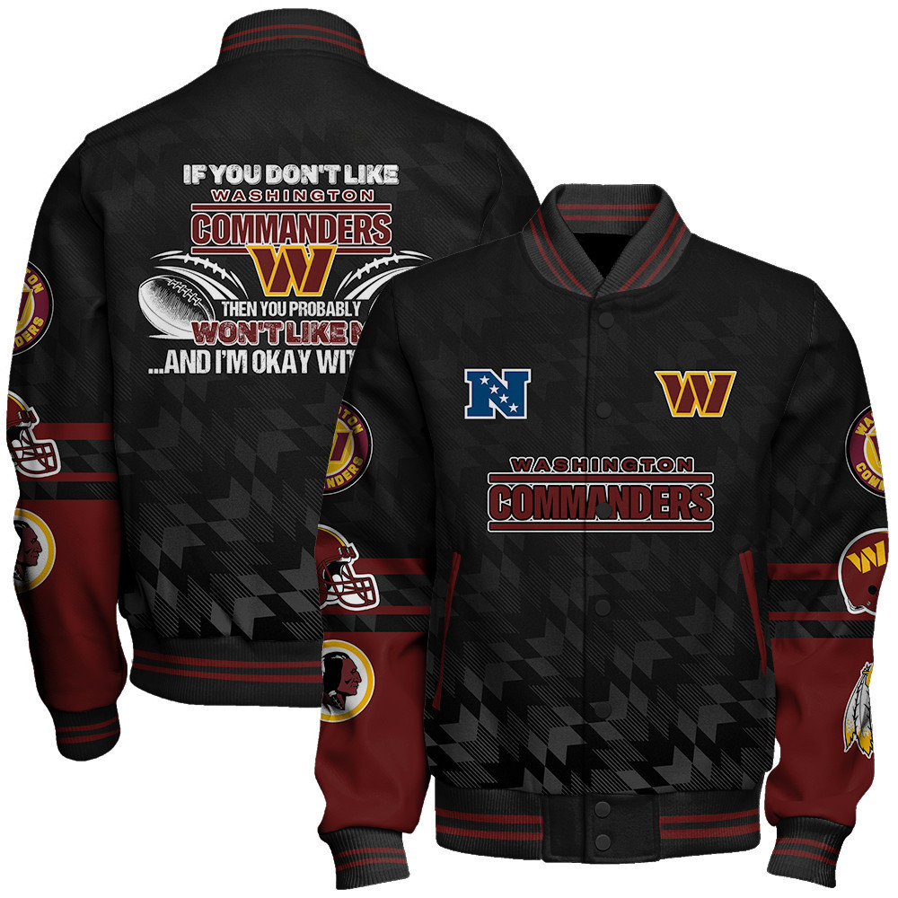 washington commanders nfl 2024 national football conference unisex baseball varsity jacket baseball jacket all over print v12 hrqxl