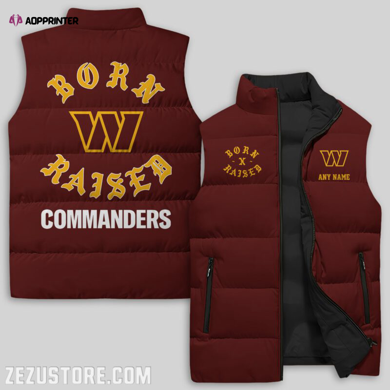 washington commanders nfl sleeveless puffer jacket custom for fans gifts 12