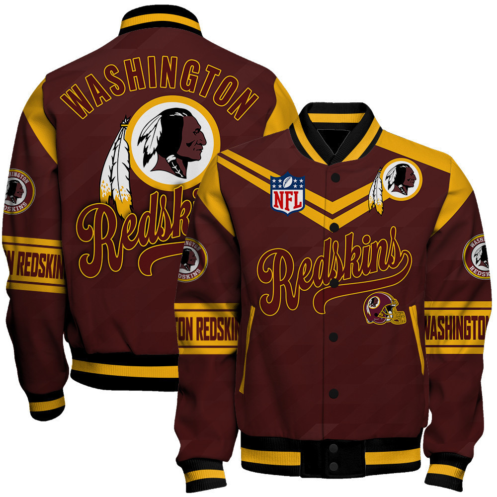 washington redskins american football league pattern baseball varsity jacket baseball jacket all over print sh1 v2 dvqv2