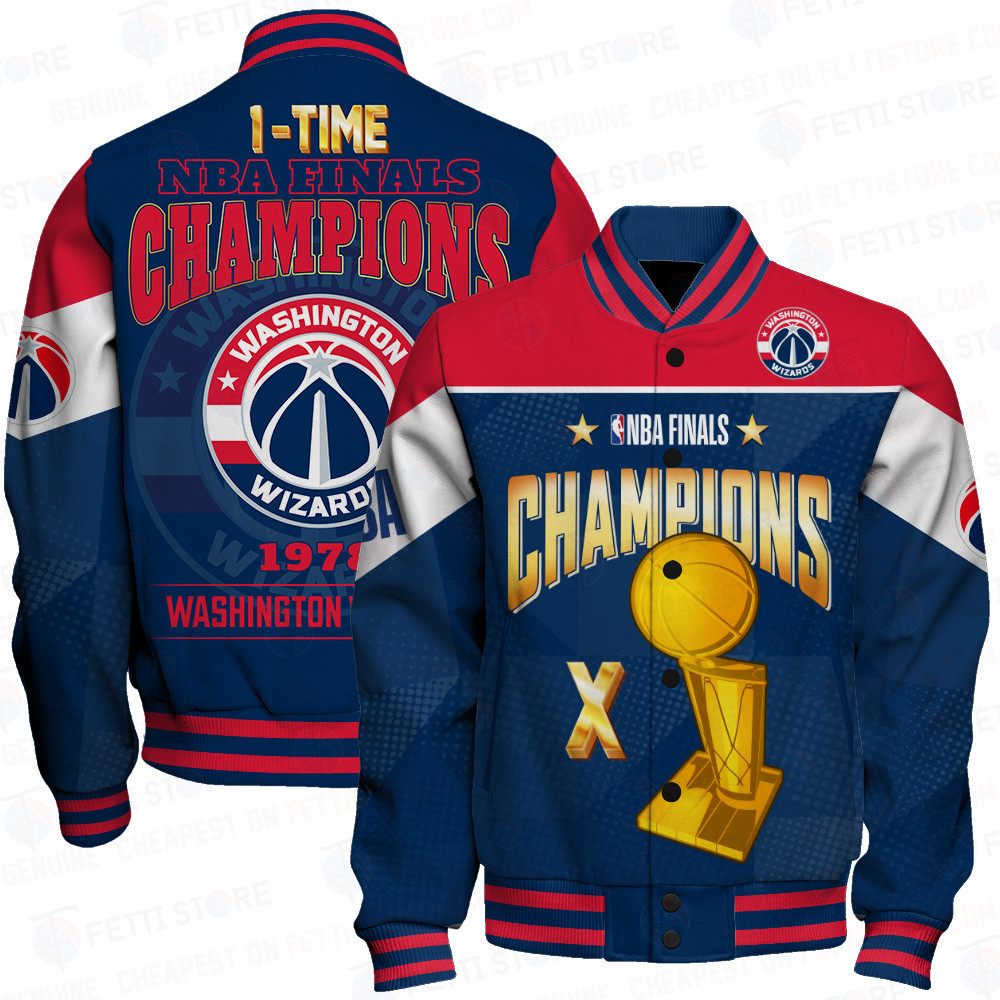 washington wizards champions print baseball varsity jacket baseball jacket all over print sfat v5 c1bq8