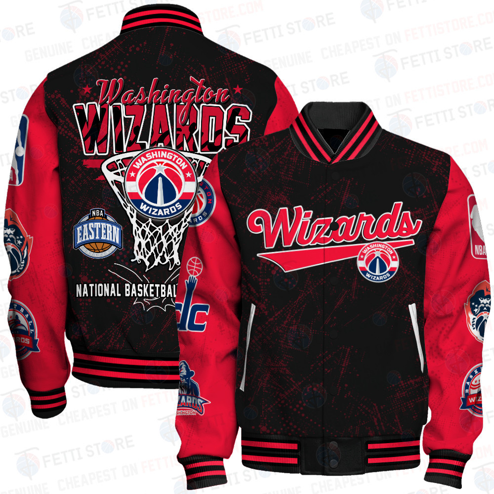 washington wizards nba baseball varsity jacket baseball jacket all over print sfat v20 ag32n