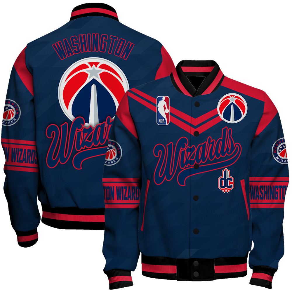 washington wizards nba baseball varsity jacket baseball jacket all over print sfat v9 enhvc