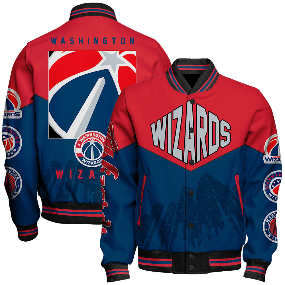 washington wizards nba baseball varsity jacket baseball jacket all over print stm v17 rf4cm