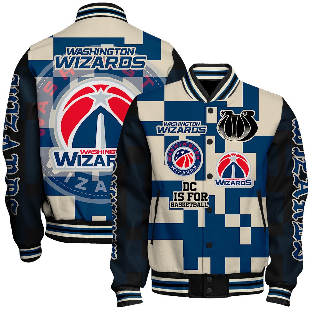 washington wizards nba baseball varsity jacket baseball jacket all over print stm v22 uabbt