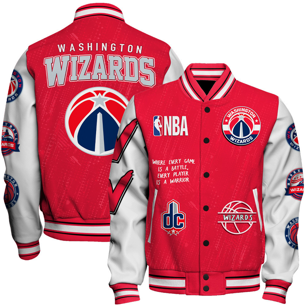 washington wizards team logo nba 2024 baseball varsity jacket baseball jacket all over print sfat v13 wiclo