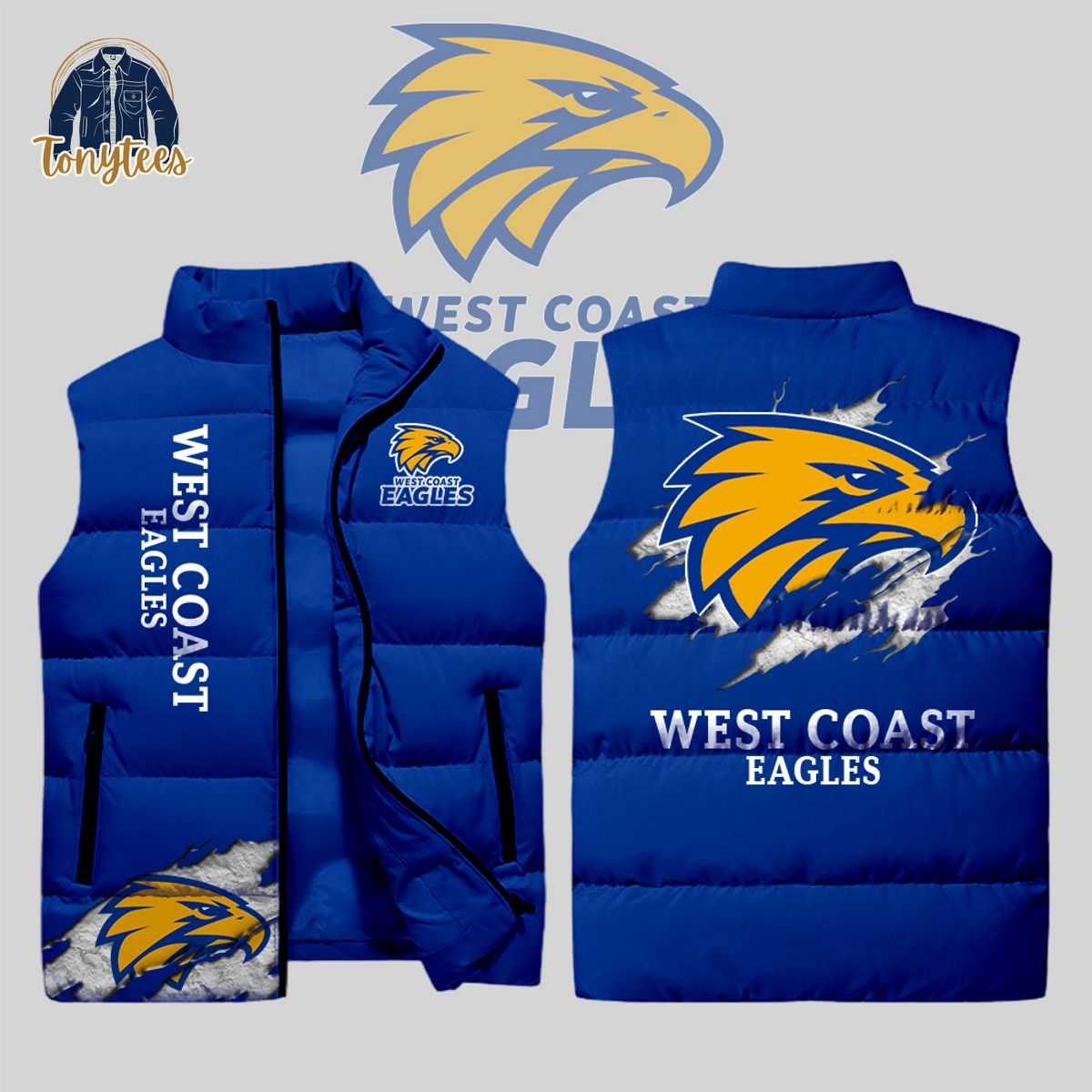 west coast eagle afl sleeveless jacket 1 pet9o