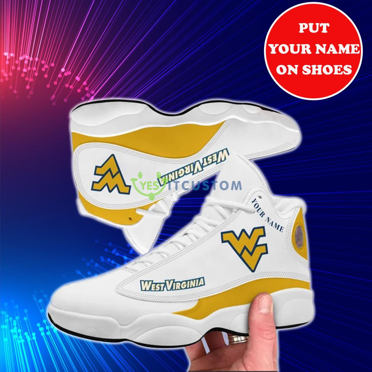 west virginia mountaineers best custom name air jordan 13 shoes