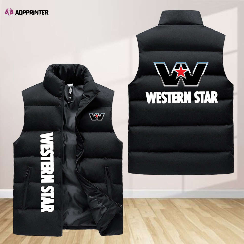 western star sleeveless puffer jacket custom for fans gifts