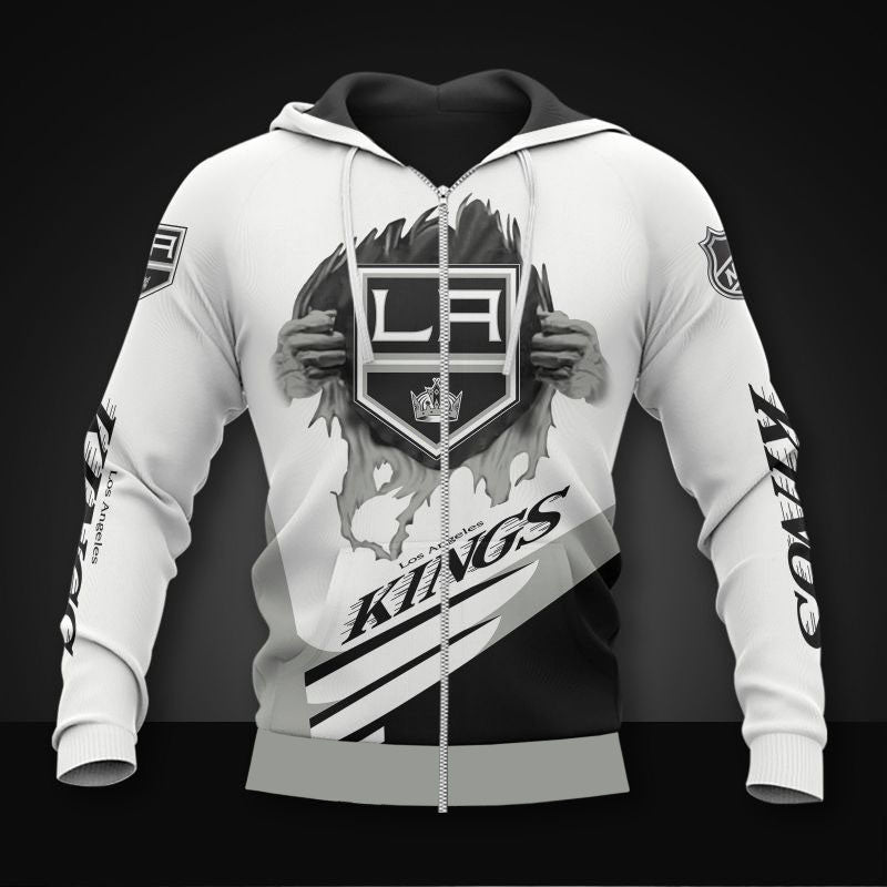 white los angeles kings zipper hoodies pullover print 3d nhl 2978 phcyi