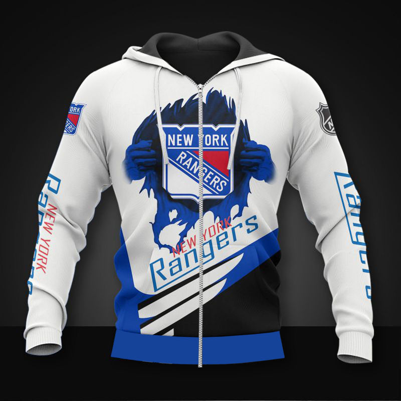 white new york rangers zipper hoodies pullover print 3d nhl 4144 rvzis