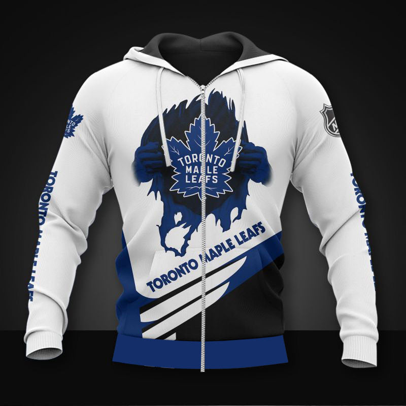 white toronto maple leafs zipper hoodies pullover print 3d nhl 2409 0dol1