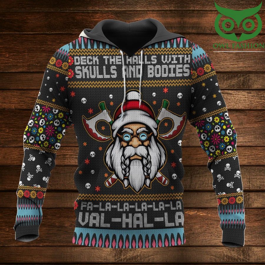 wv1WMVAC 160 Viking Merry Xmas Valhalla Hoodie 3D