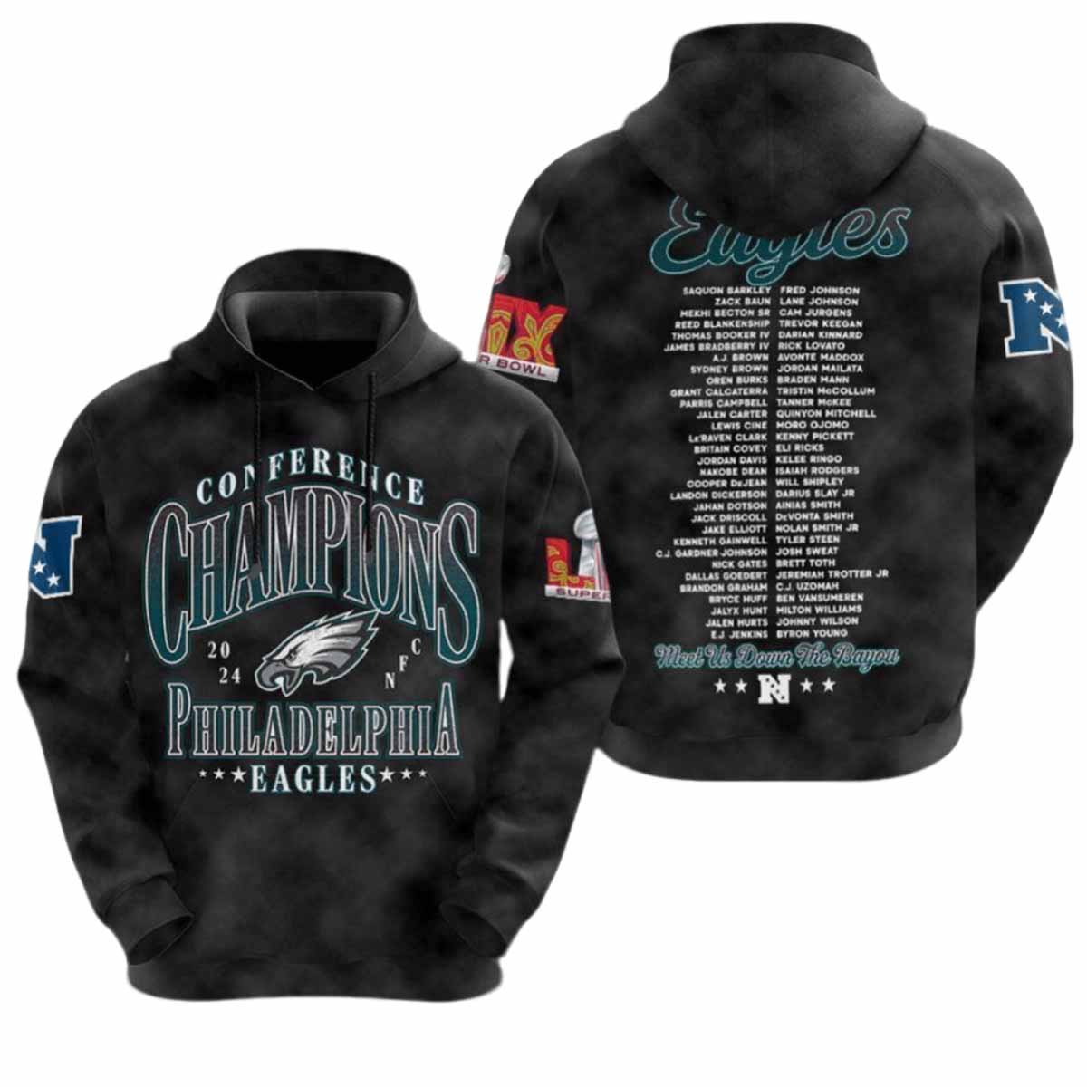 Eagles Champions Super Bowl LIX 3D Hoodie 1