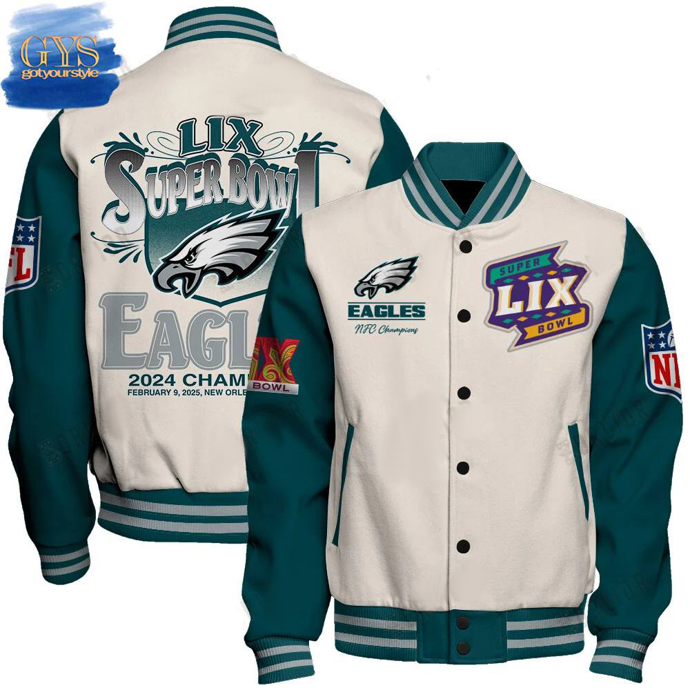 Philadelphia Eagles Super Bowl 2025 Celebrate The Victory Varsity Jacket 1