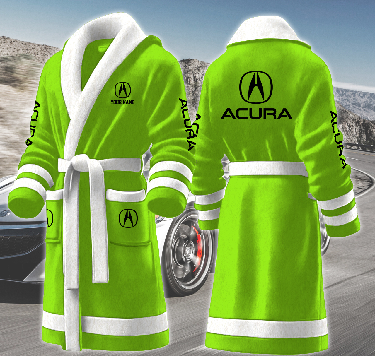 acura motocycles personalized fleece bathrobe 5sqpi