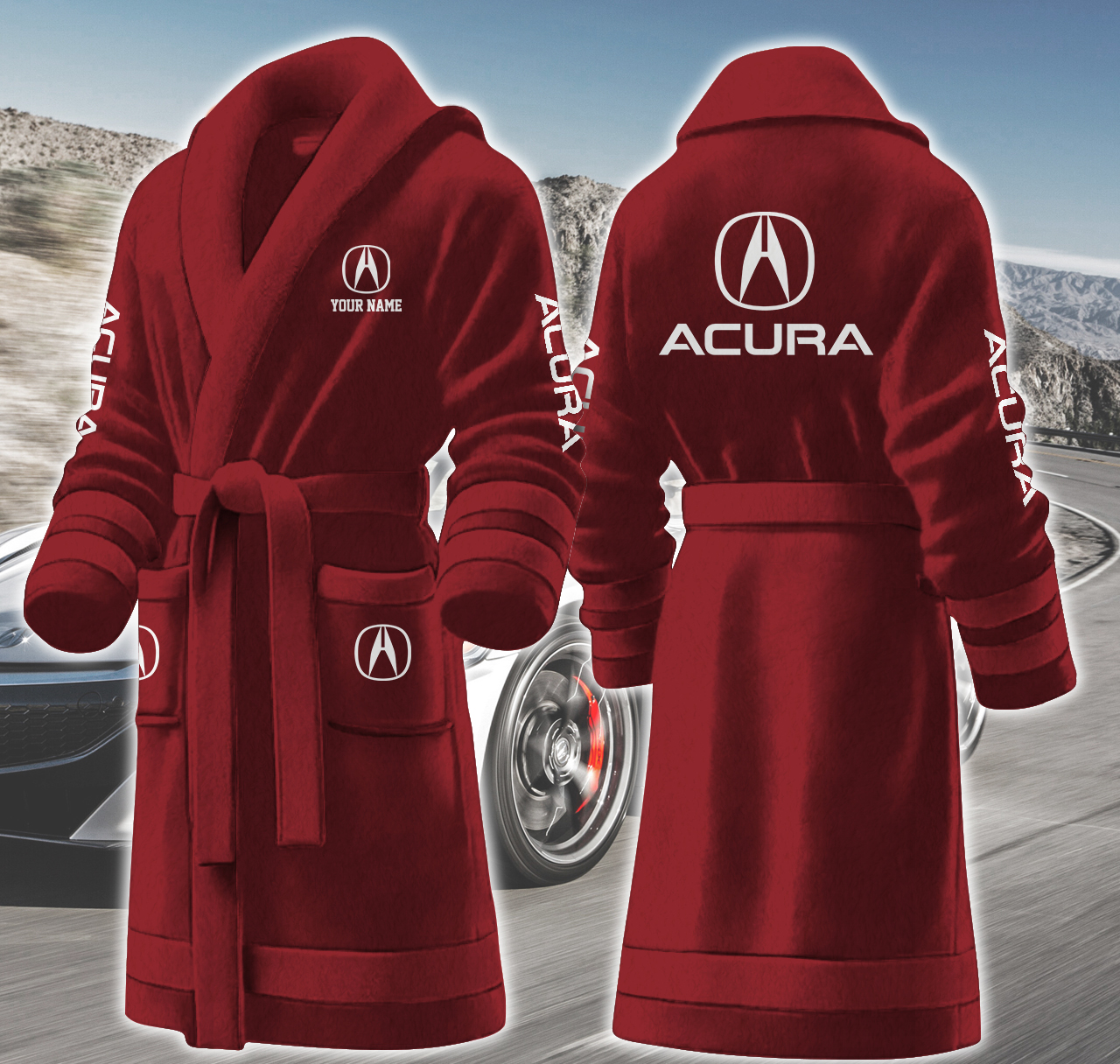 acura motocycles personalized fleece bathrobe f5ooi