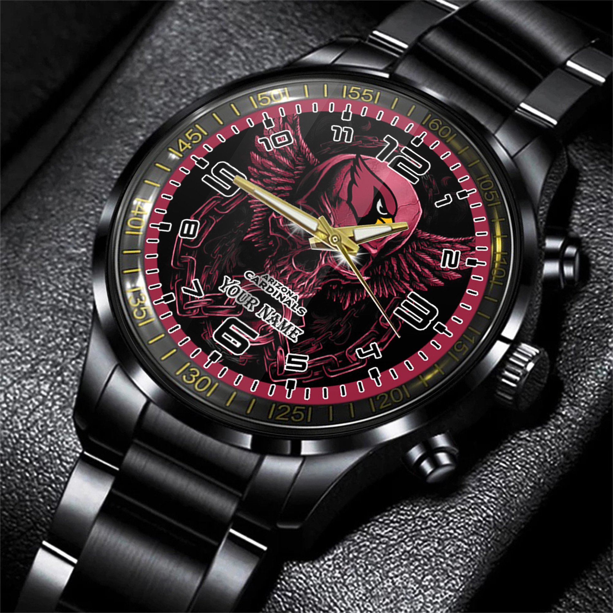 arizona cardinals nfl personalized 3d men hand watch gift for fans for father lsj5w