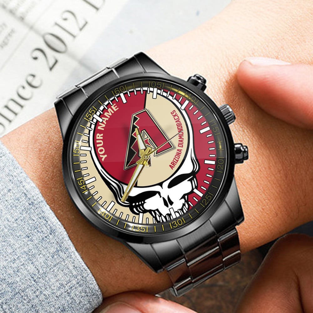 arizona diamondbacks mlb personalized fashion 3d men hand watch gift for fans for father xk3sn