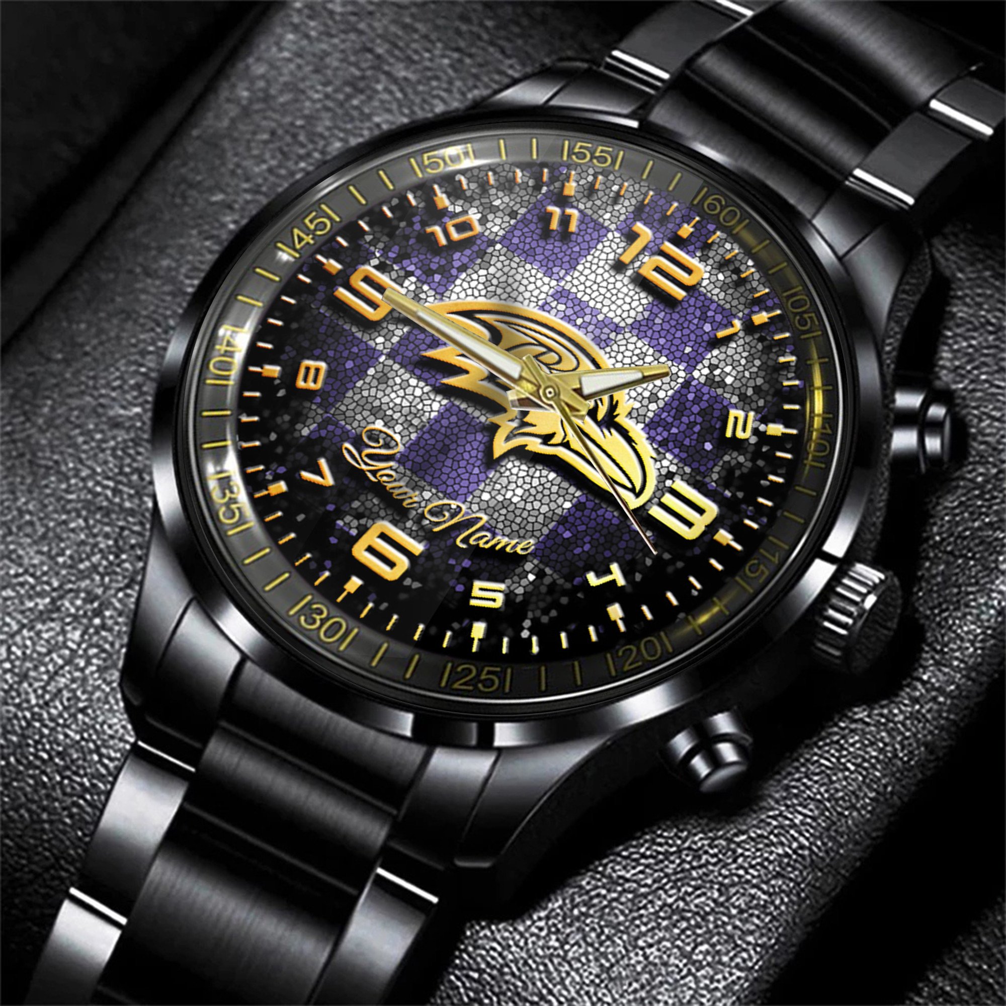 baltimore ravens nfl personalized 3d men hand watch gift for fans for father 1wu1k