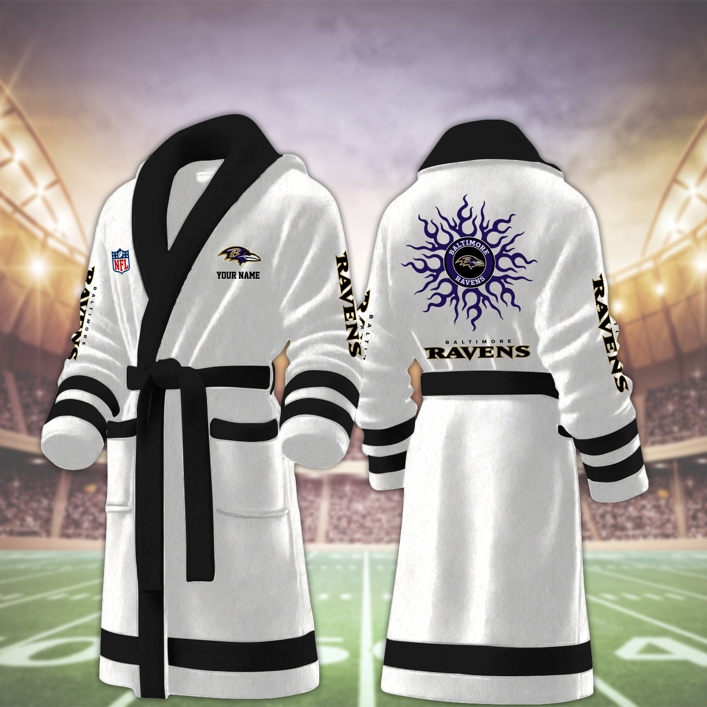 baltimore ravens nfl personalized fleece bathrobe dfudj