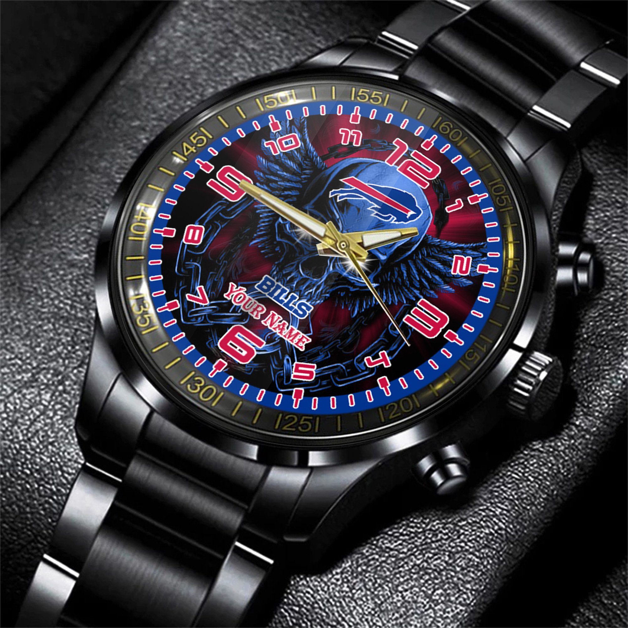 buffalo bills nfl personalized 3d men hand watch gift for fans for father gehcc