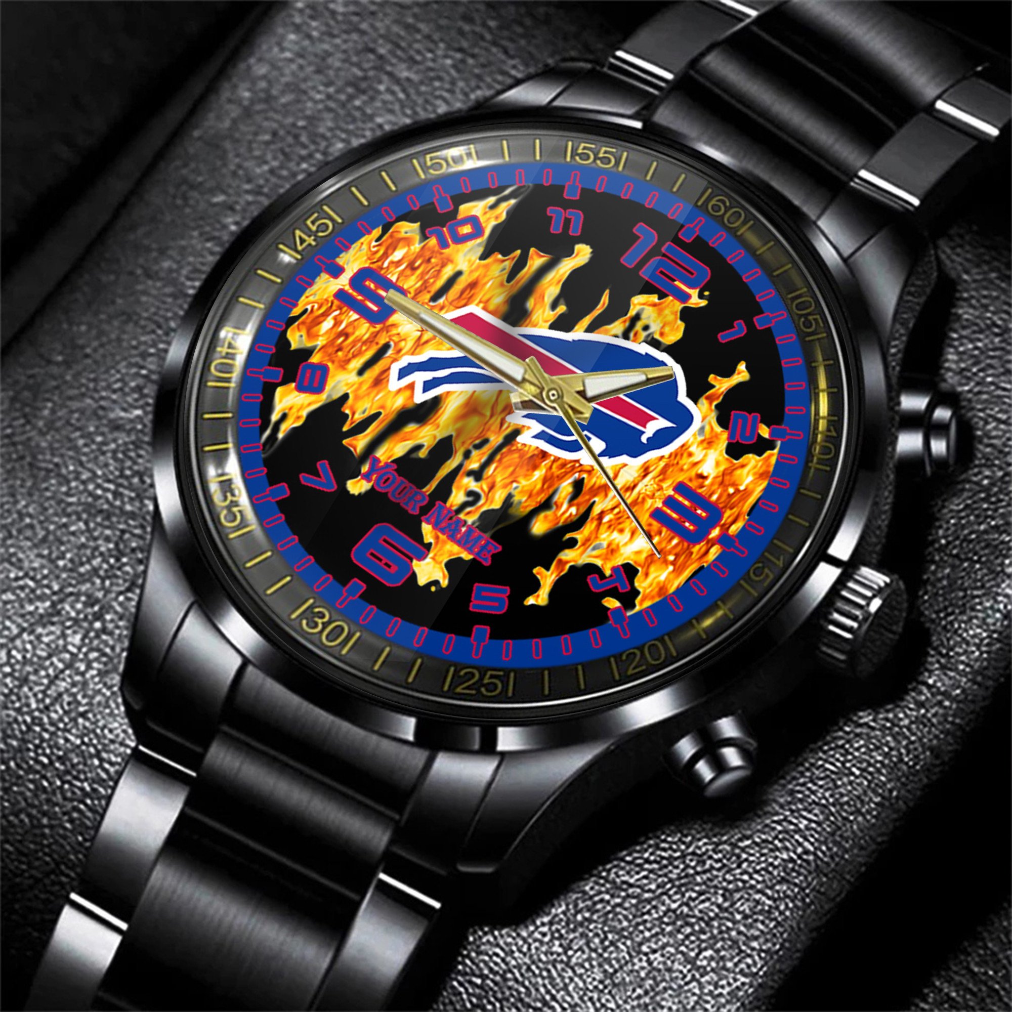 buffalo bills nfl personalized 3d men hand watch gift for fans for father pa7rv