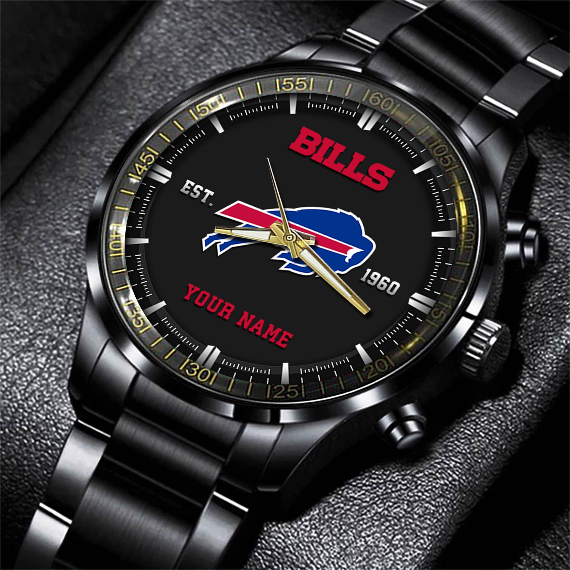 buffalo bills nfl personalized black fashion watch gifts for fans gbdpb