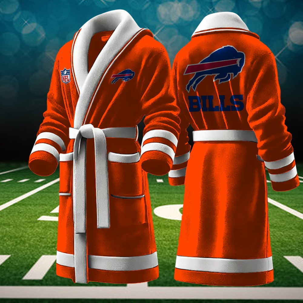 buffalo bills nfl personalized fleece bathrobe 2ctoy