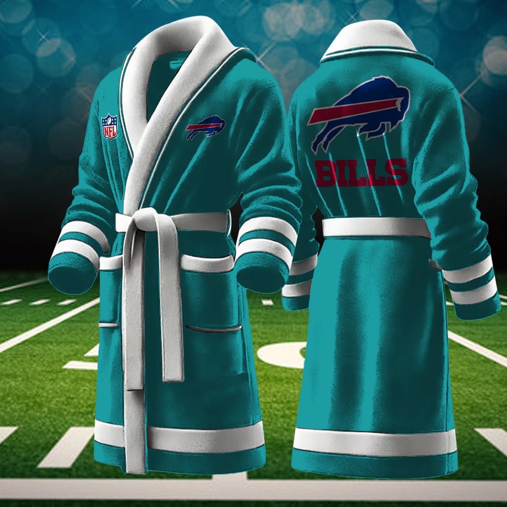 buffalo bills nfl personalized fleece bathrobe a8uaa